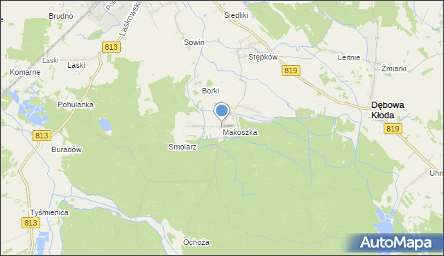 mapa Makoszka, Makoszka na mapie Targeo